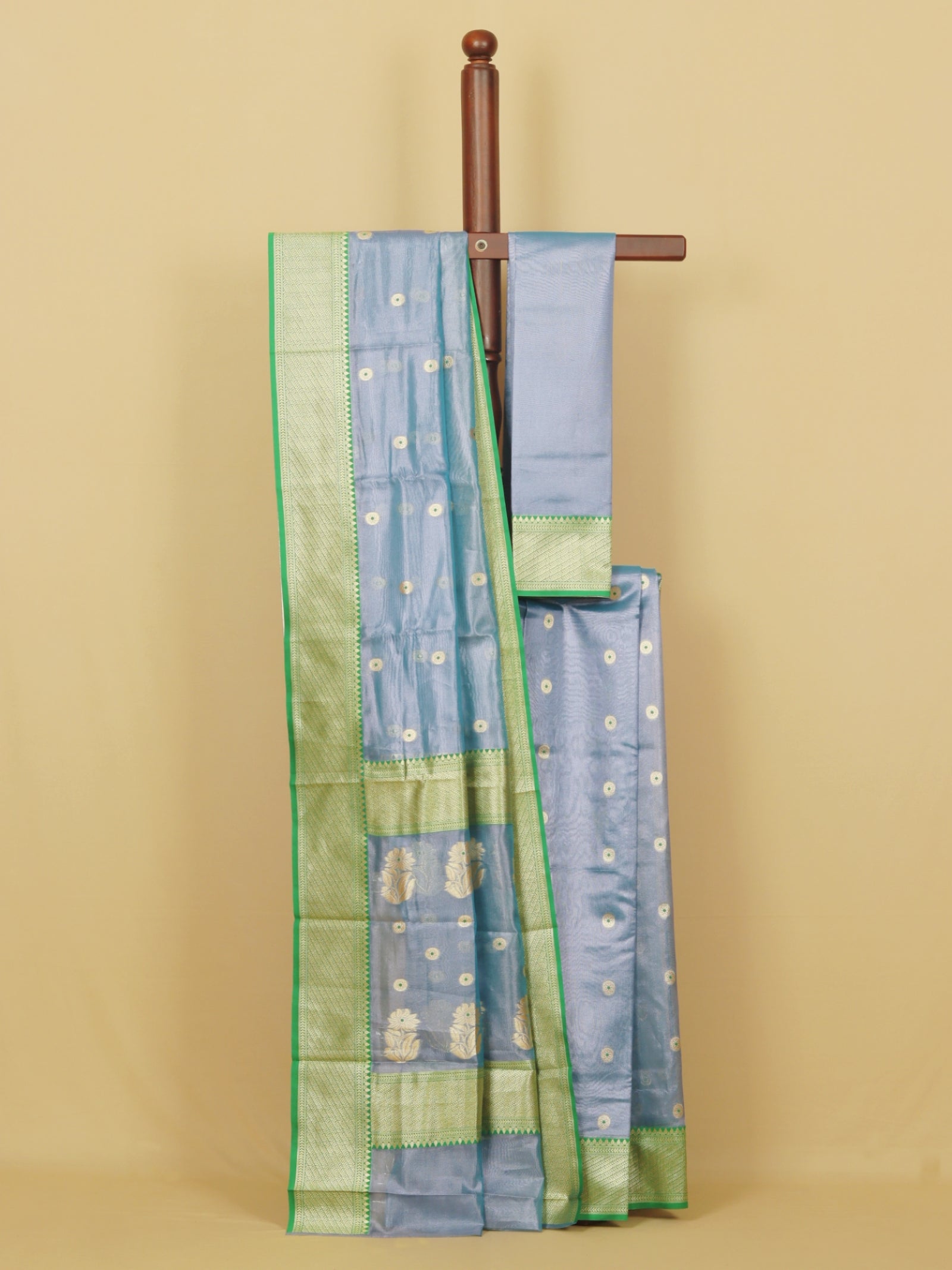 Lavander blue chanderi saree