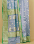 Lavander blue chanderi saree