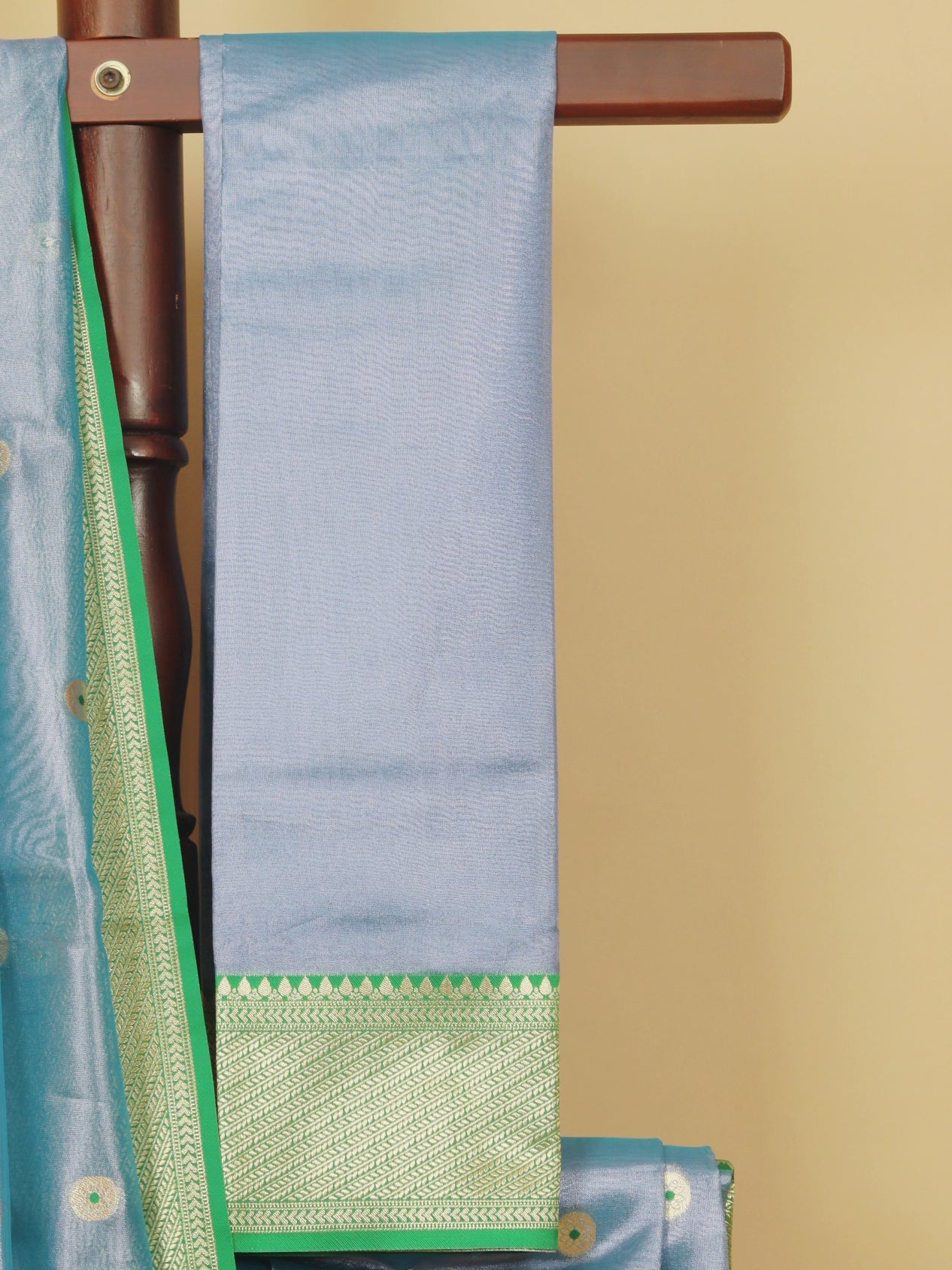 Lavander blue chanderi saree