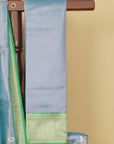 Lavander blue chanderi saree