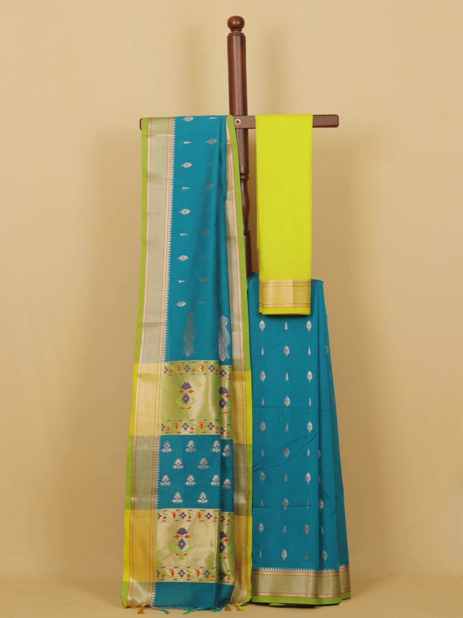 Peacock maheshwari saree