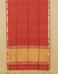 Maroon maheshwari saree