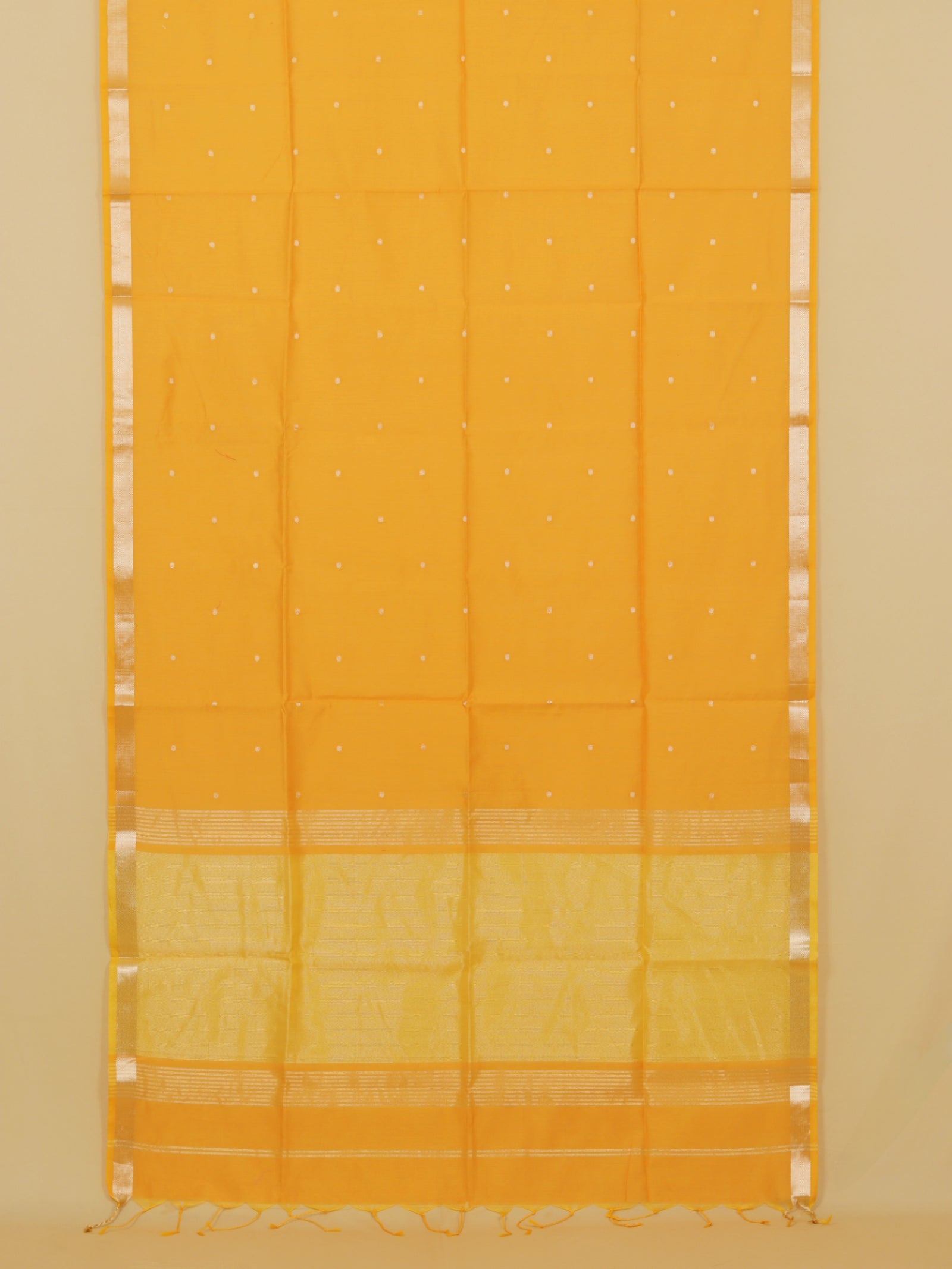 Mango yellow maheshwari saree