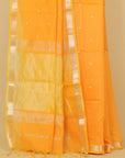 Mango yellow maheshwari saree