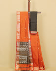 Rust maheshwari saree