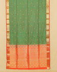 Green by red peshwai silk saree
