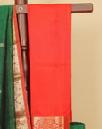 Green by red peshwai silk saree