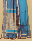 Short peacock peshwai silk saree