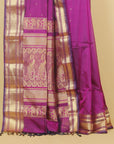 Majenta peshwai silk saree