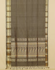 Black peshwai silk saree