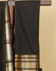 Black peshwai silk saree
