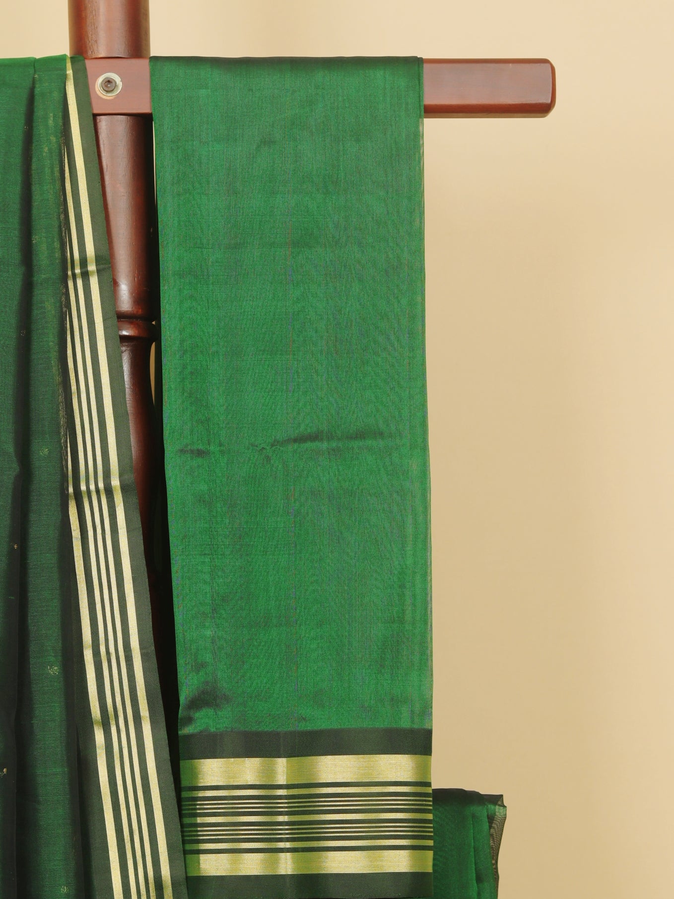 Green peshwai silk saree