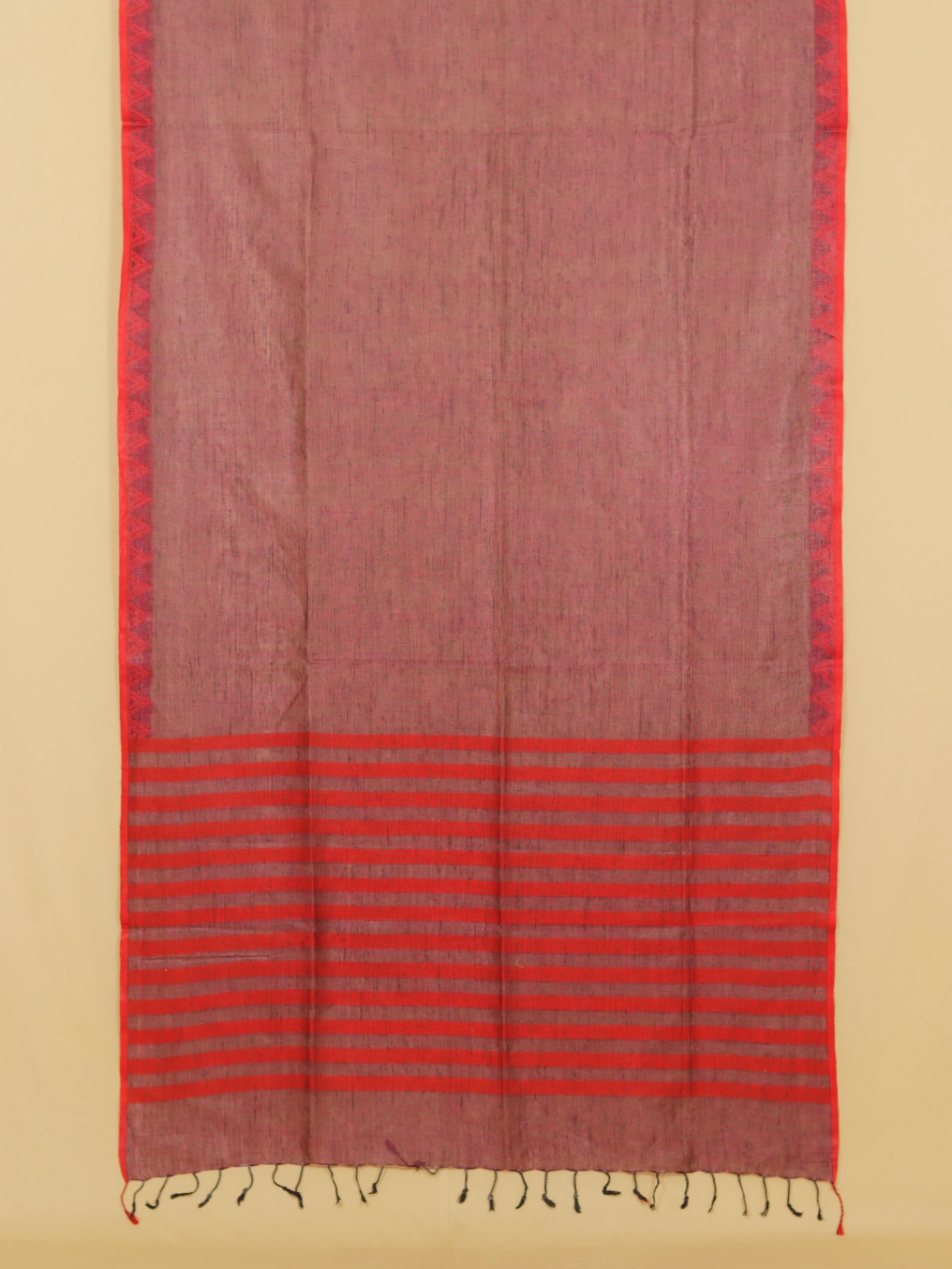 Majenta dark Gajari linen cotton saree