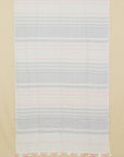 White by pink linen cotton saree