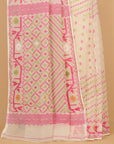 Cream Woven Jamdani Cotton Saree