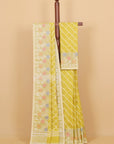 Light Mehendi Jamdani Cotton Saree