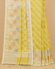 Light Mehendi Jamdani Cotton Saree