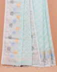 Sea Green Jamdani Cotton Saree