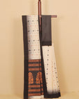 Cream by black cotton dhakai saree