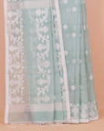 Sea Green Jamdani Cotton Saree