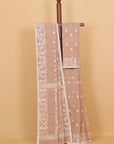 Beige Jamdani Cotton Saree