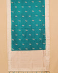 Emerald Green with Beige Blended Silk Saree