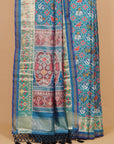 Emerald green rajkot ikat patola saree