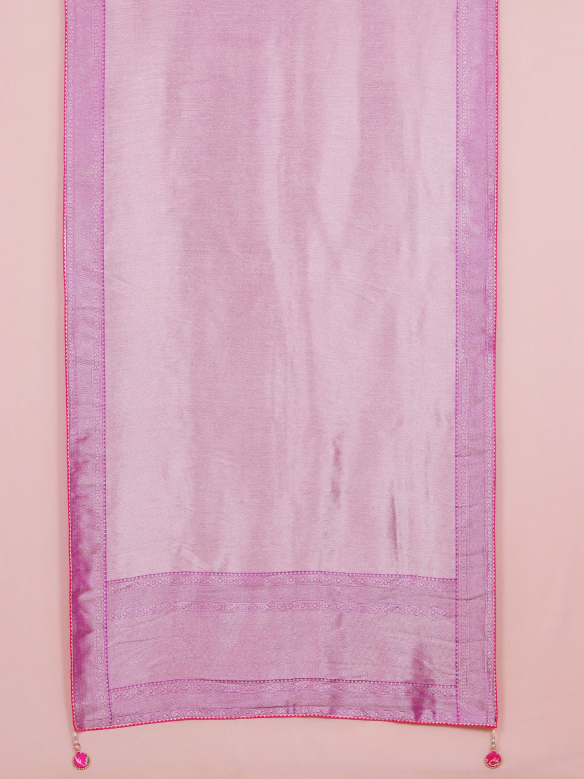Light Purple Viscose Tissue Saree with Ready Made Blouse