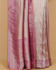 Light Purple Viscose Tissue Saree with Ready Made Blouse