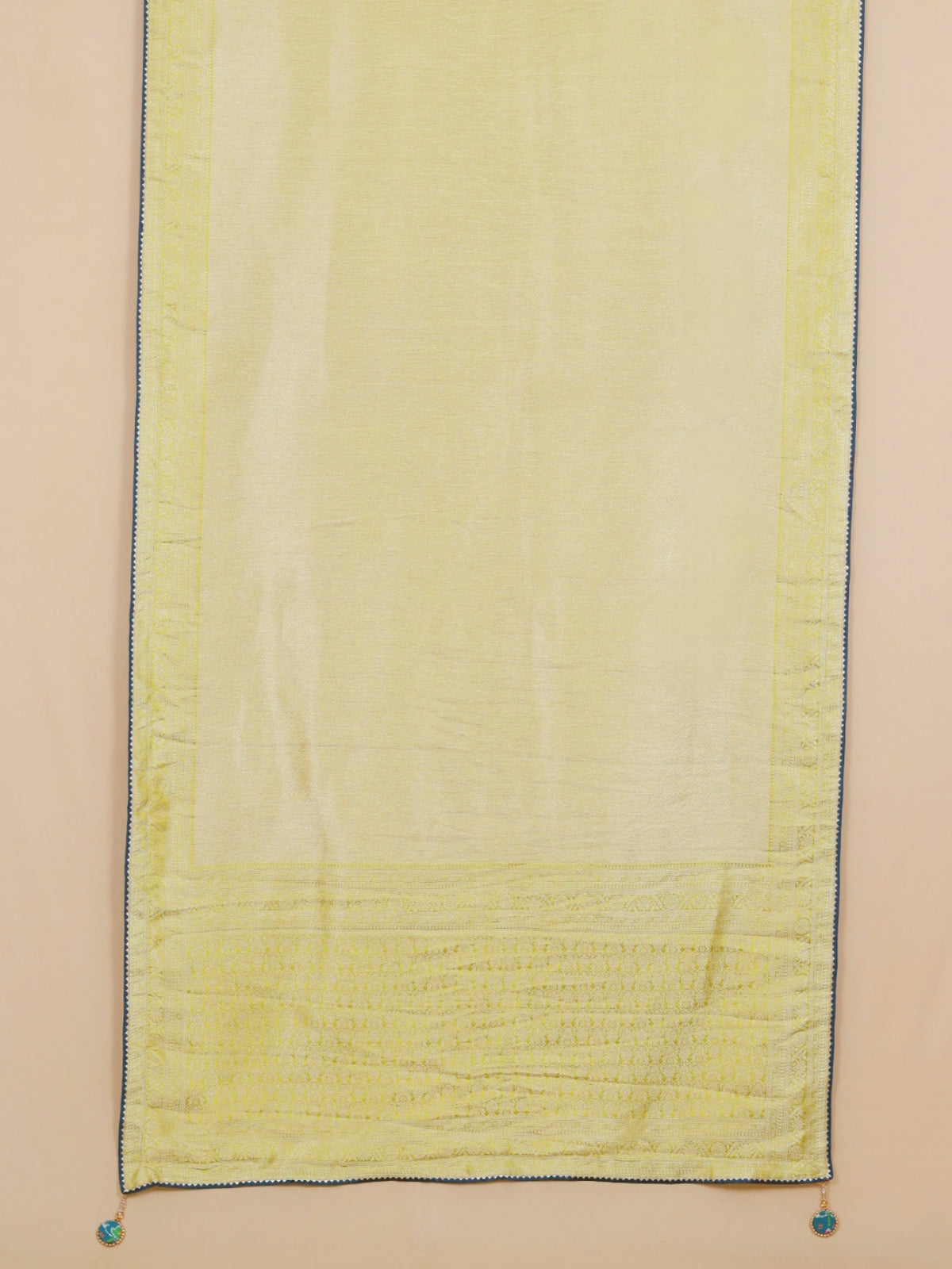 Pista Green Viscose Tissue with Ready Made Blouse