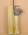 Pista Green Viscose Tissue with Ready Made Blouse