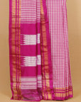 Majenta checks ilkal saree