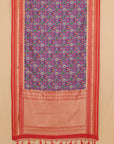Majenta by red ikat blended silk patola saree