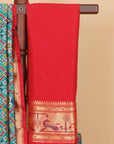 Emerald green by maroon paithani ikat patola saree