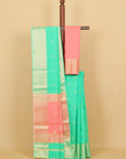 Sea green maheshwari saree