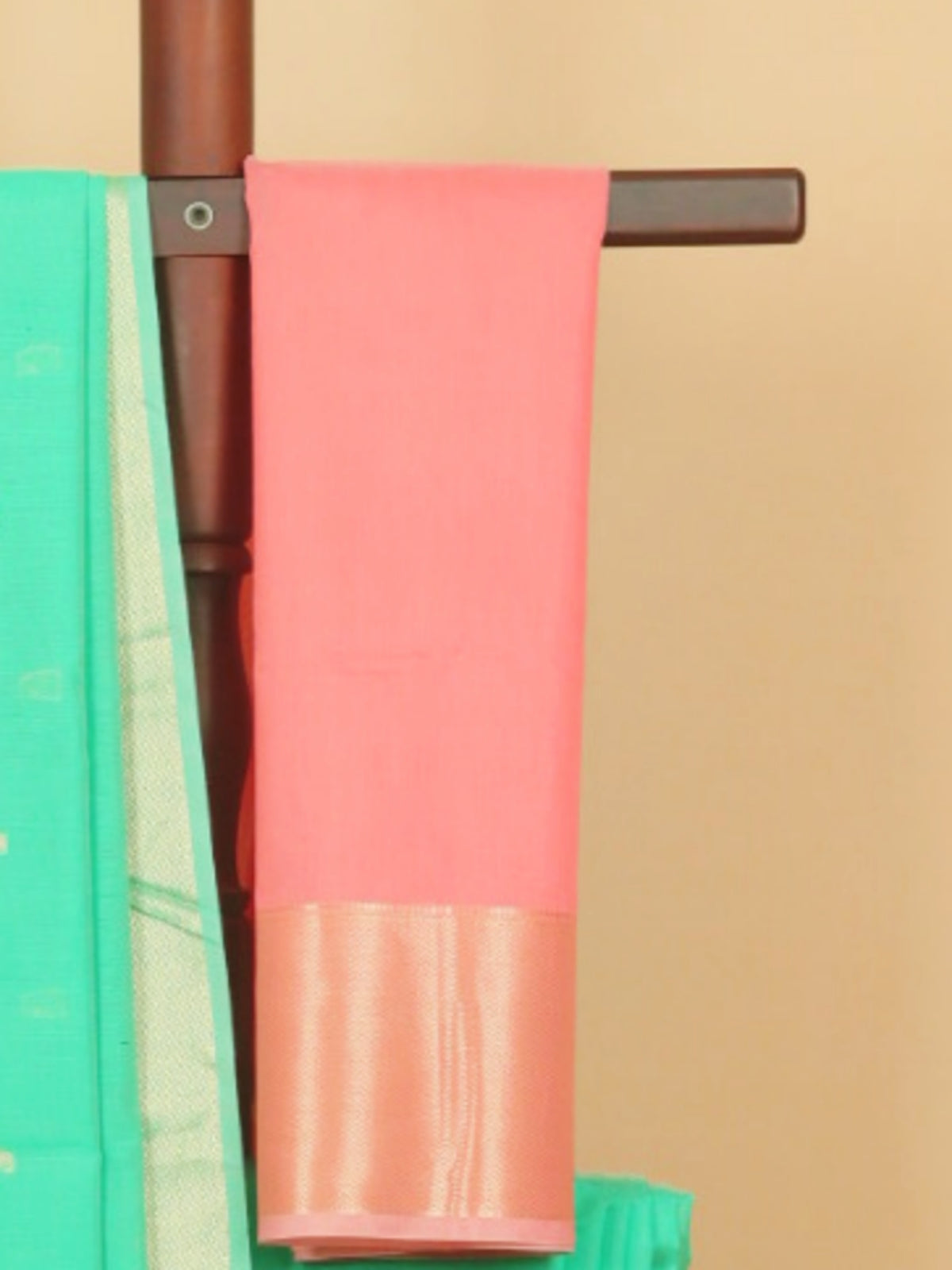 Sea green maheshwari saree