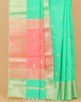 Sea green maheshwari saree