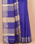 Navy blue maheshwari saree