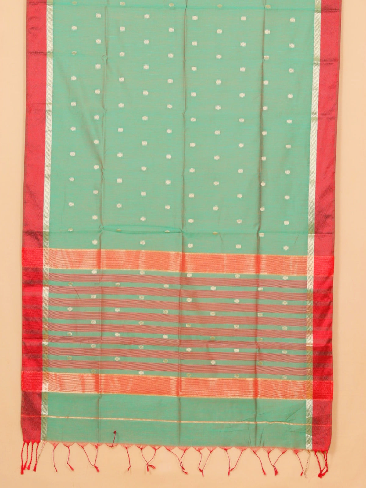Dual tone sapphire maheshwari saree