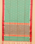 Dual tone sapphire maheshwari saree