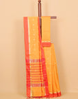 Mango yellow maheshwari saree