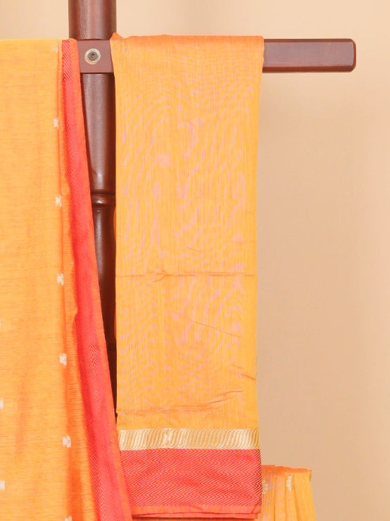 Mango yellow maheshwari saree