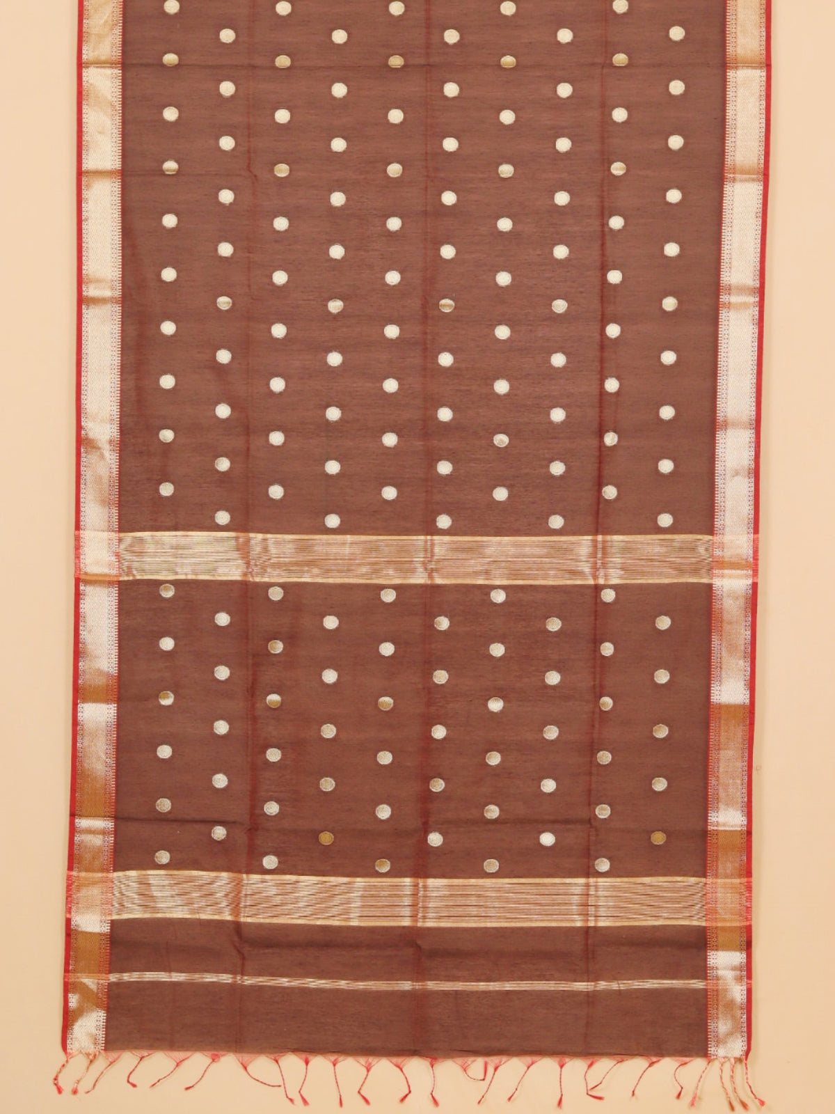 Dual tone maroon maheshwari saree