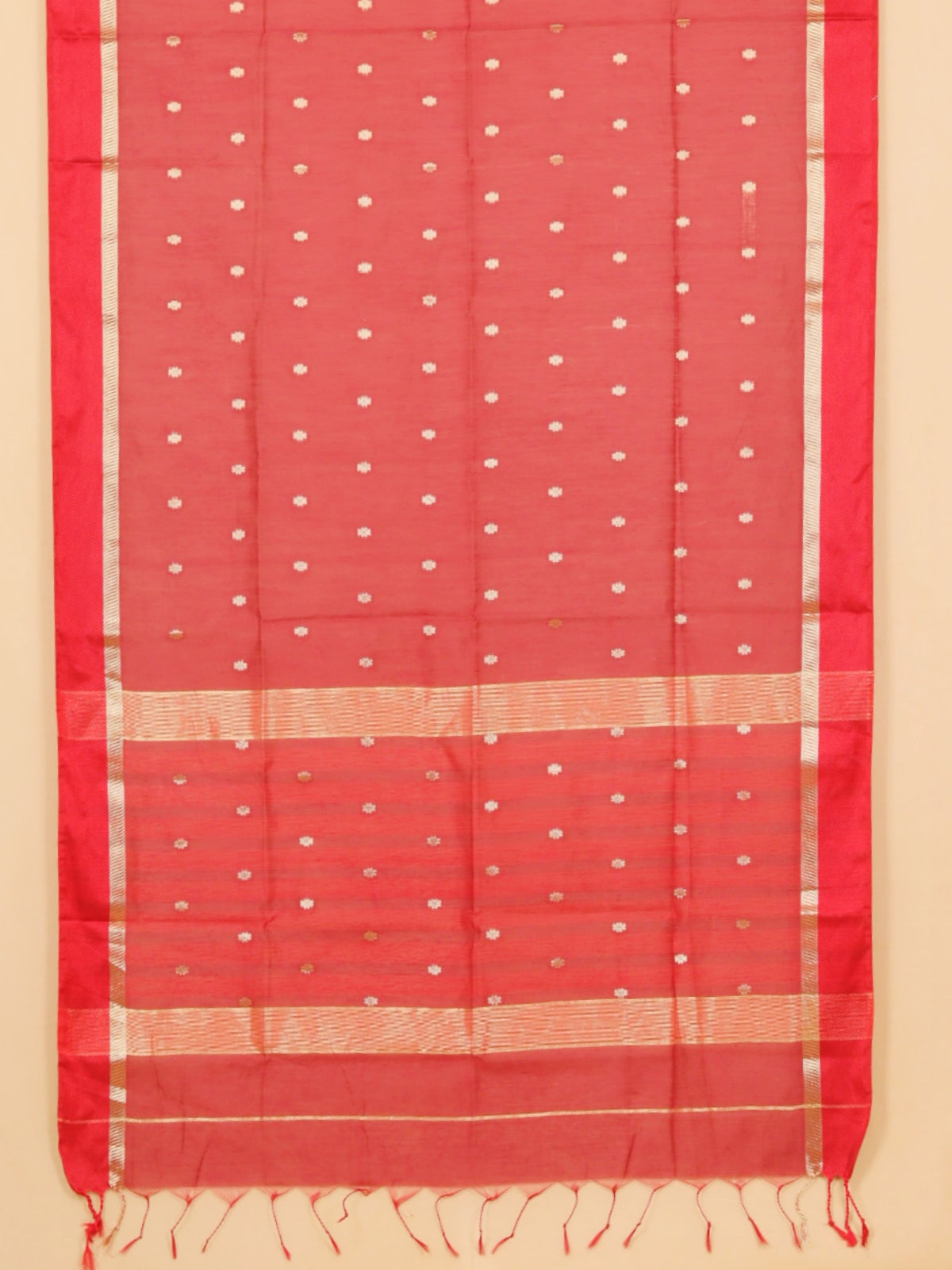 Maroon maheshwari saree