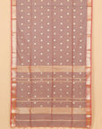 Dual tone reddish grey maheshwari saree