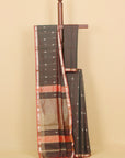 Dual tone anjeeri green maheshwari saree