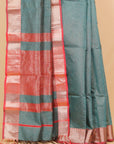 Sapphire zari checks maheshwari saree