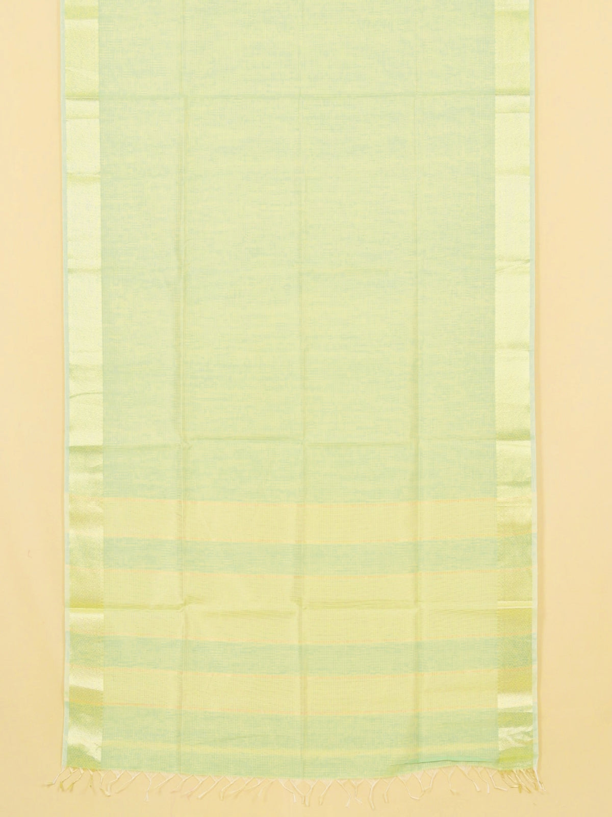 Pista green zari checks maheshwari saree