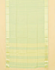 Pista green zari checks maheshwari saree
