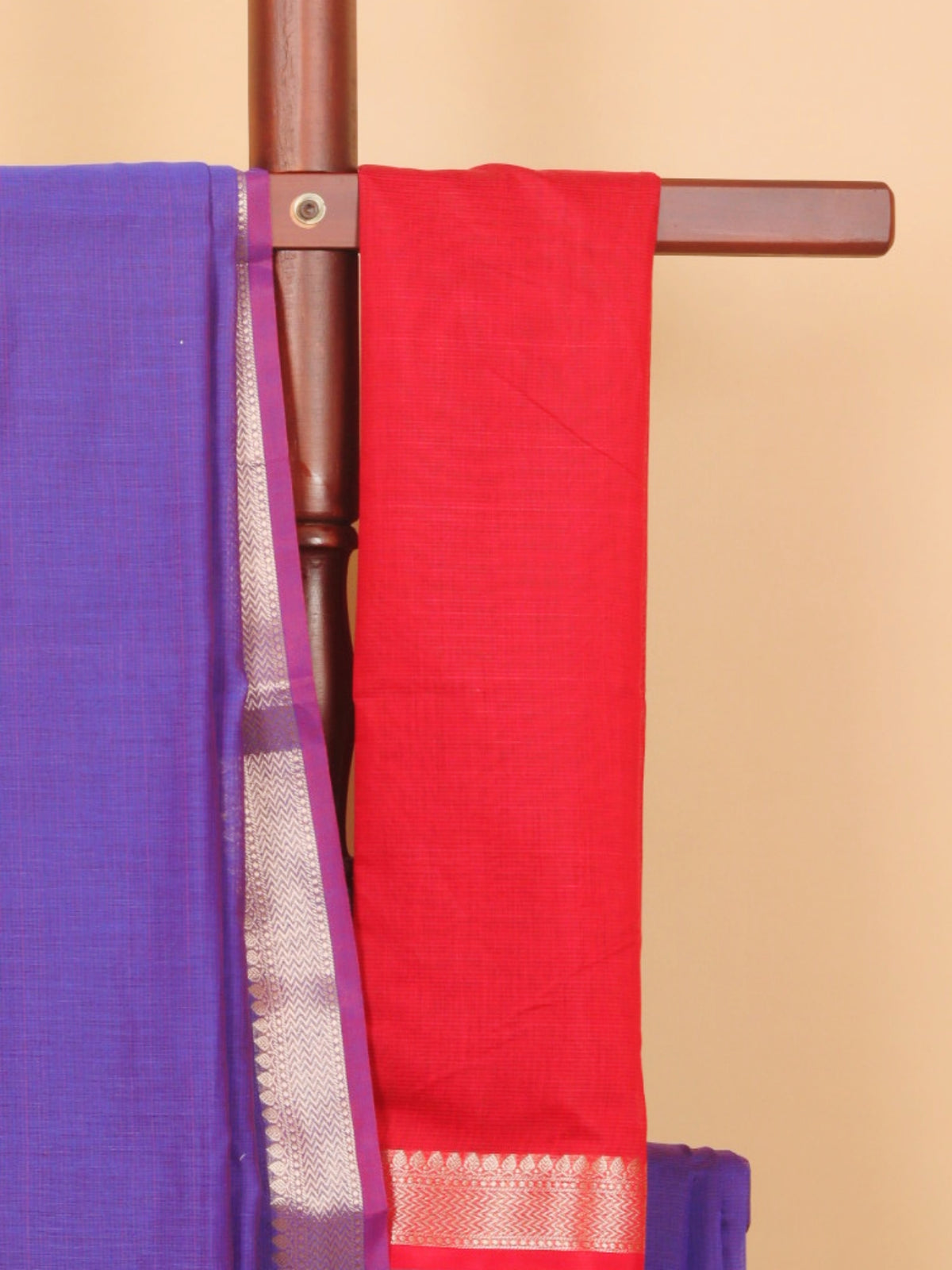 Royal blue maheshwari saree